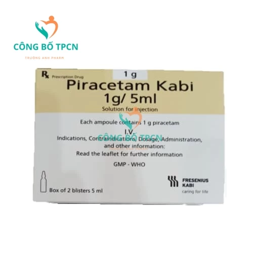 Piracetam Kabi 1g/5ml - Thuốc điều trị triệu chứng chóng mặt hiệu quả